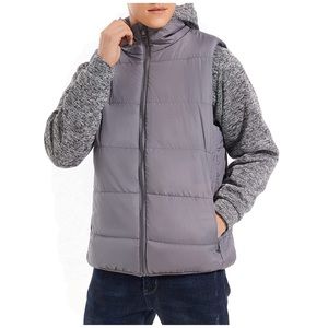 Men’s Casual Puffer Hooded Jacket (L)